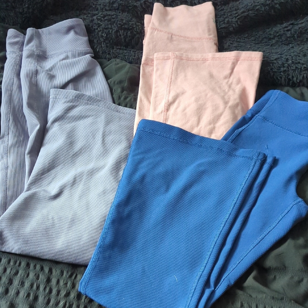 Yogalicious Kids Leggings in Blue, Pink, and Gray